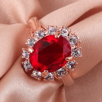 Bague Élégance Ultime - Rouge Profond