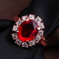 Bague Élégance Ultime - Rouge Profond