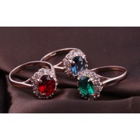Bague Élégance Ultime - Vert Profond, Blue Profond, Rouge Prodond