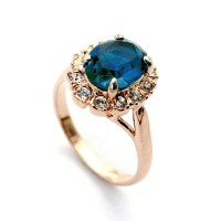Bague Élégance Ultime - Bleu Profond