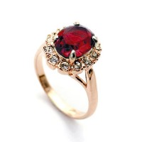 Bague Élégance Ultime - Rouge Profond